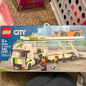 LEGO City Green and White Car Transporter Set